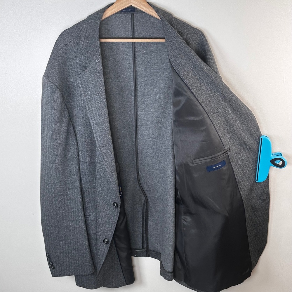 Stafford Blazer Mens 58R Herringbone Stretch Sport Coat Business Preppy NEW $188